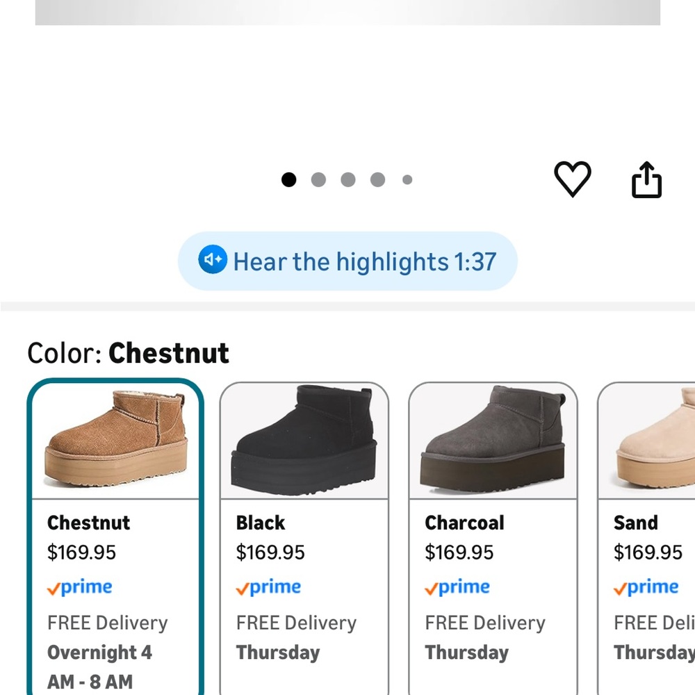 UGG Brown Platform Winter Boots Ugg - Picture 2 of 2